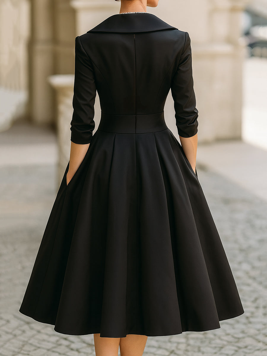 AMÉLIE | Robe midi en satin
