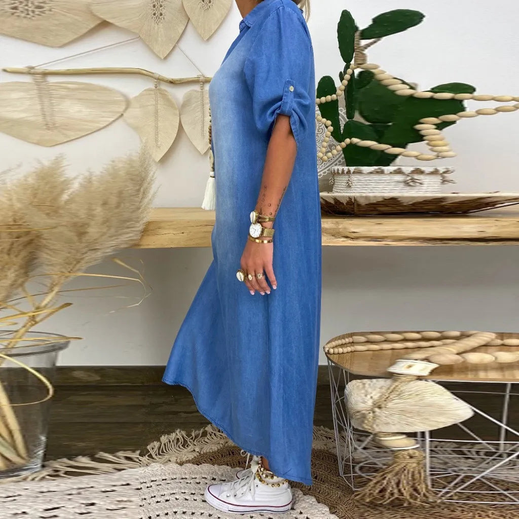 ALICIA | Robe longue en jean