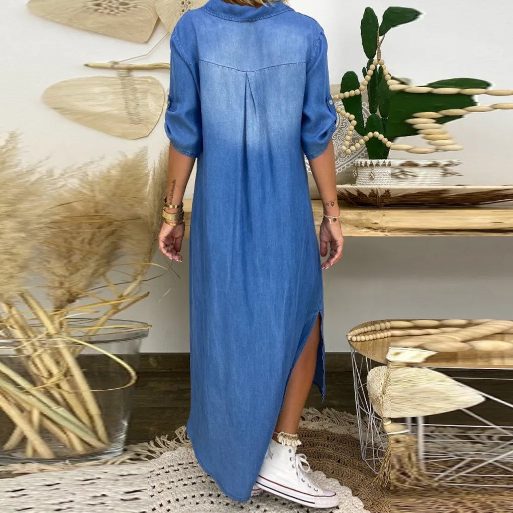 ALICIA | Robe longue en jean