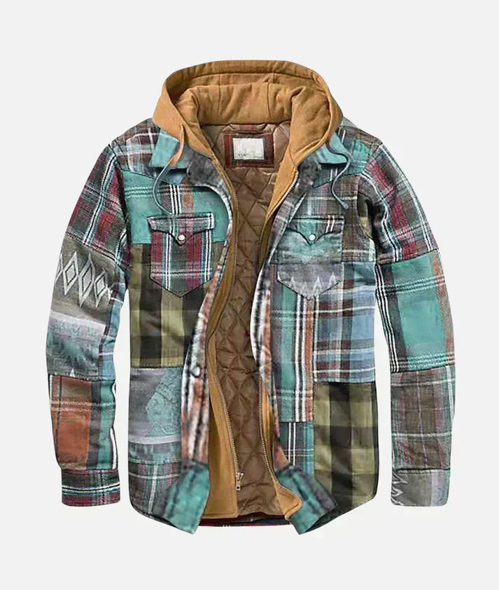 LÉO | Veste patchwork à carreaux