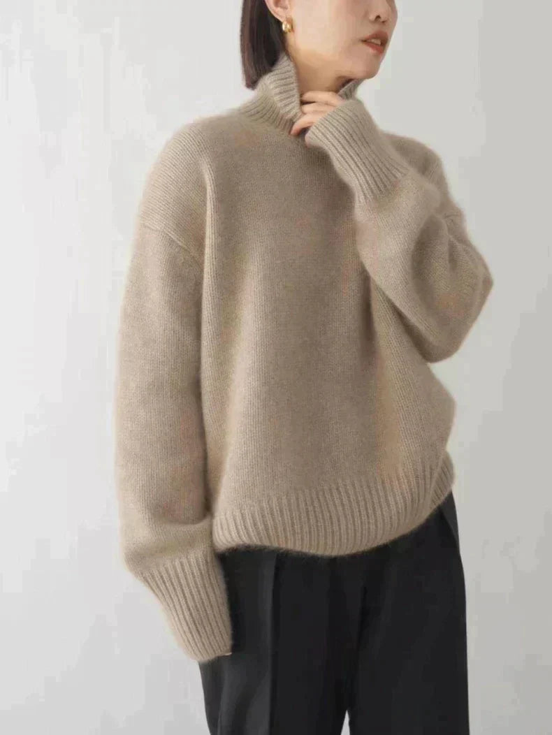 VERONIQUE | Pull col roulé en cachemire