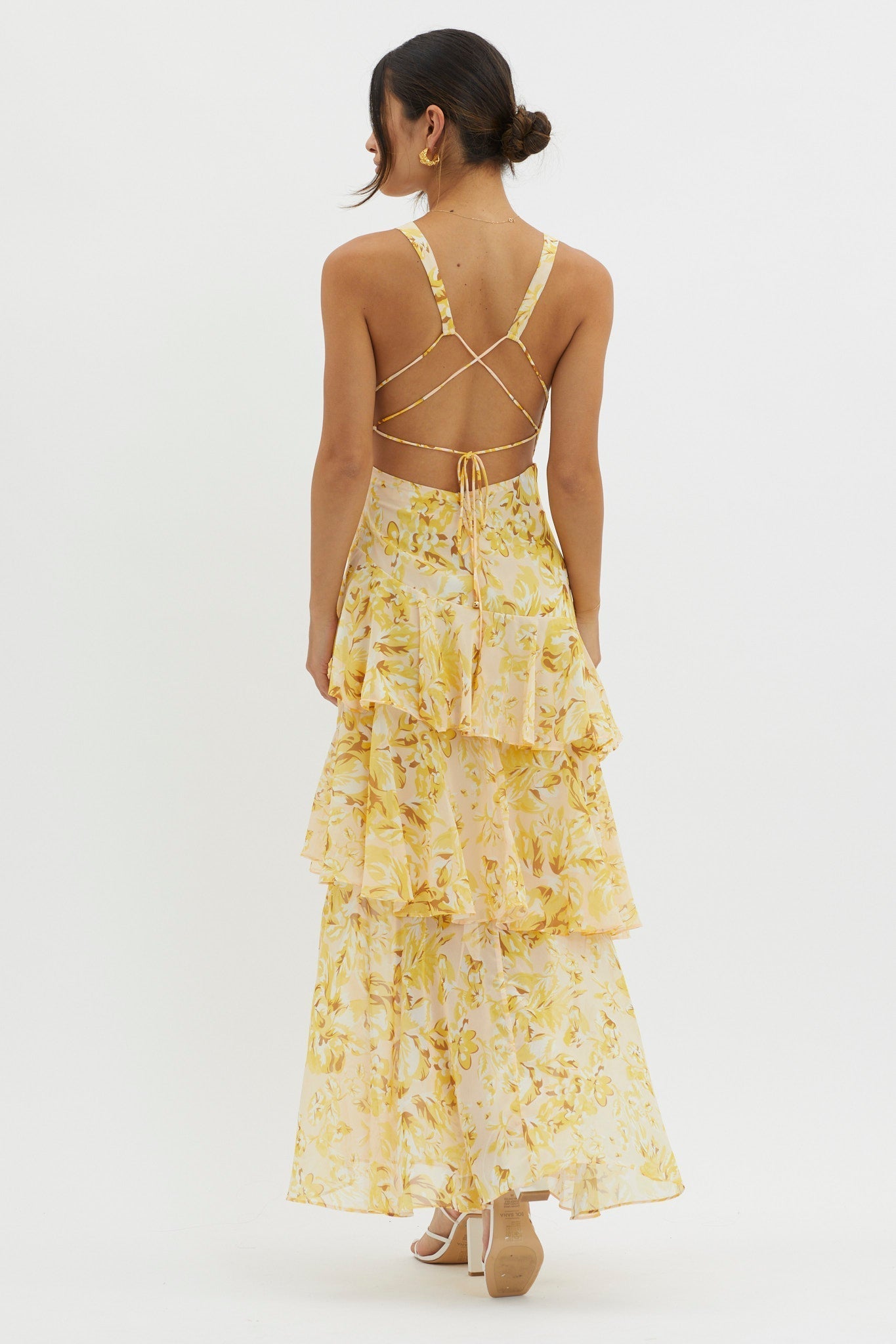 OLIVIA | Robe mi-longue droite Bloom