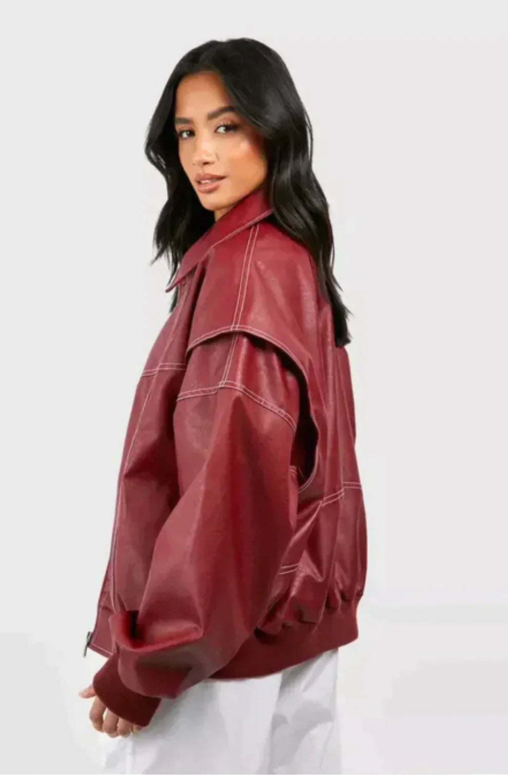 FAYE | Veste en cuir oversize