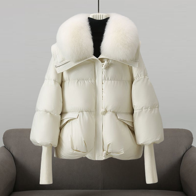 INÈS | Manteau femme chic avec col fourrure