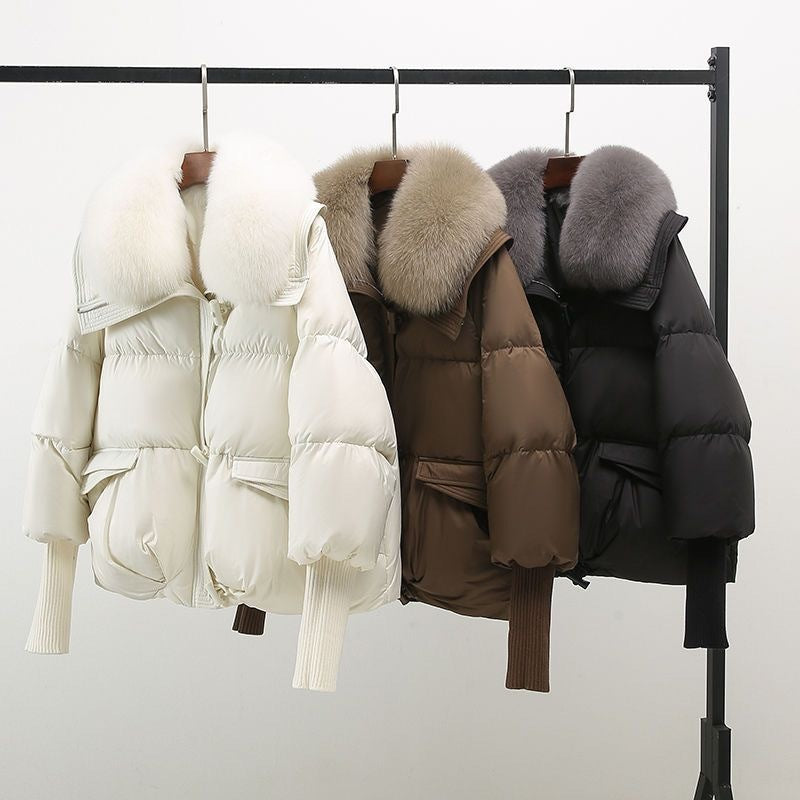 INÈS | Manteau femme chic avec col fourrure