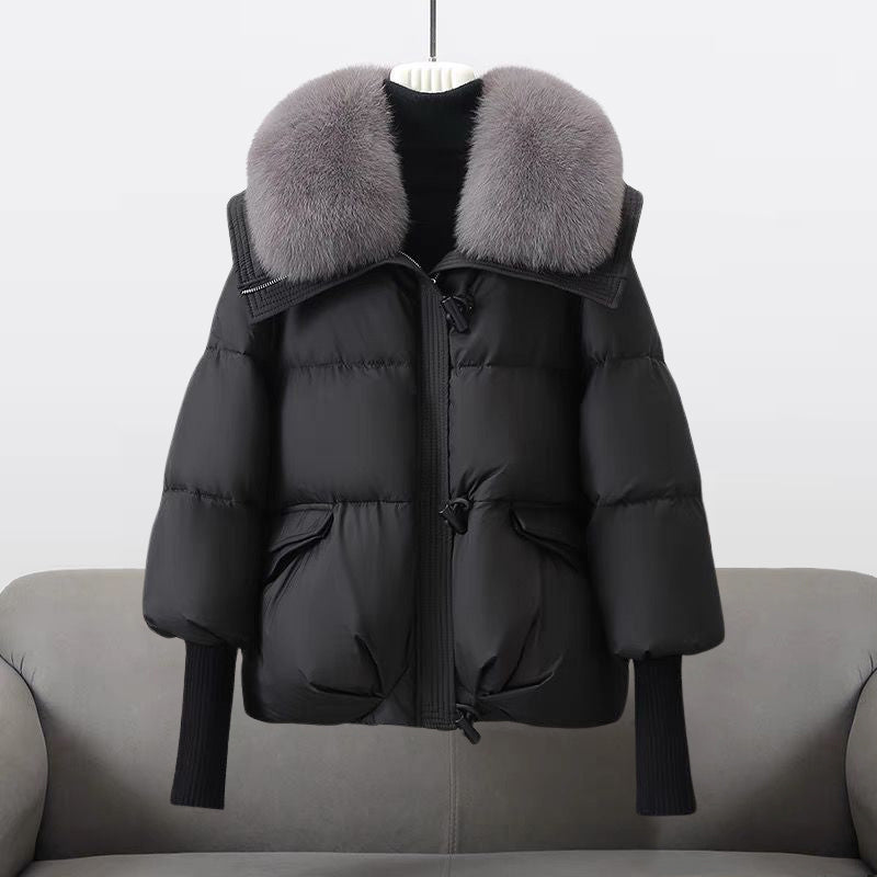 INÈS | Manteau femme chic avec col fourrure
