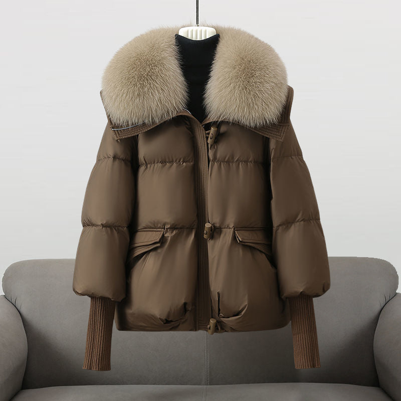 INÈS | Manteau femme chic avec col fourrure