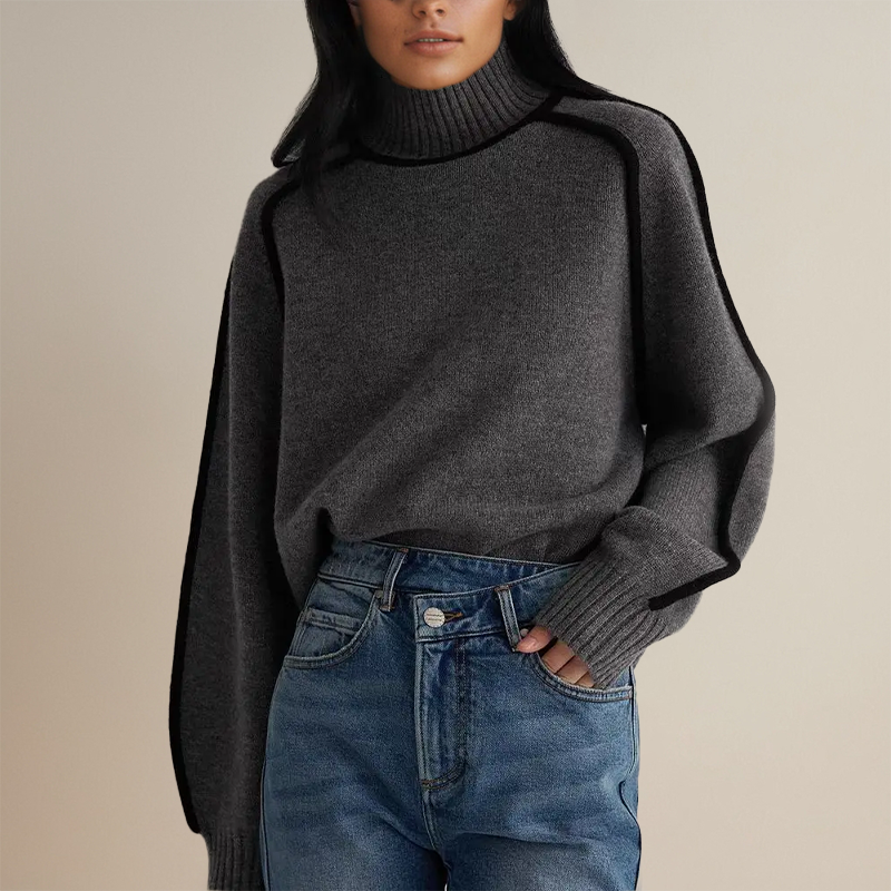 ALINA| Pull col roulé