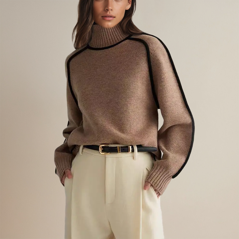 ALINA| Pull col roulé