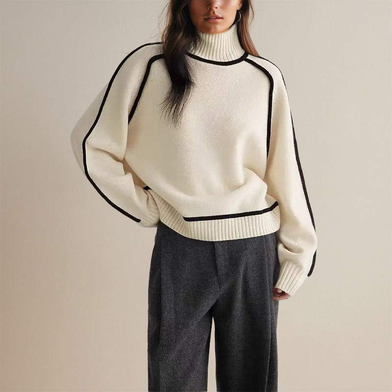 ALINA| Pull col roulé