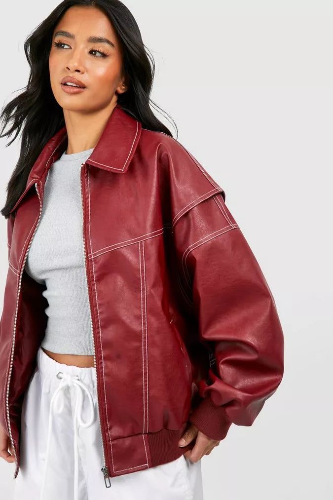 FAYE | Veste en cuir oversize