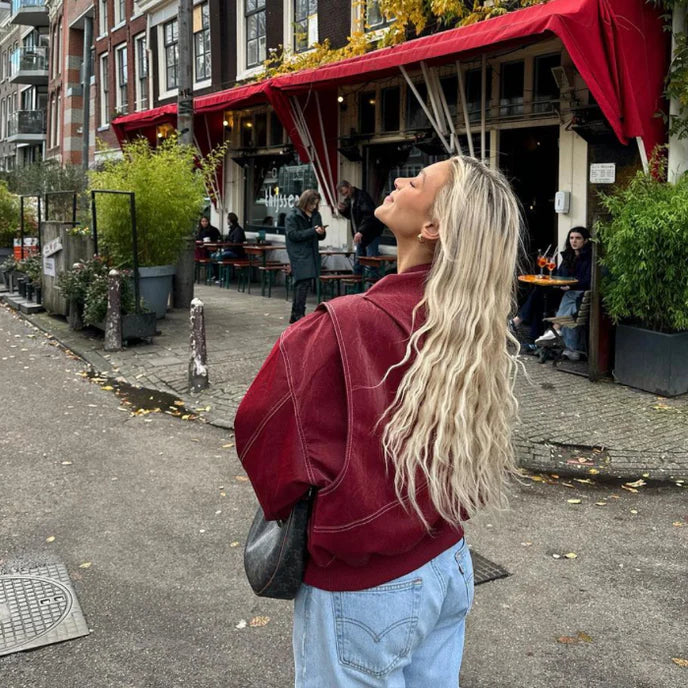 FAYE | Veste en cuir oversize