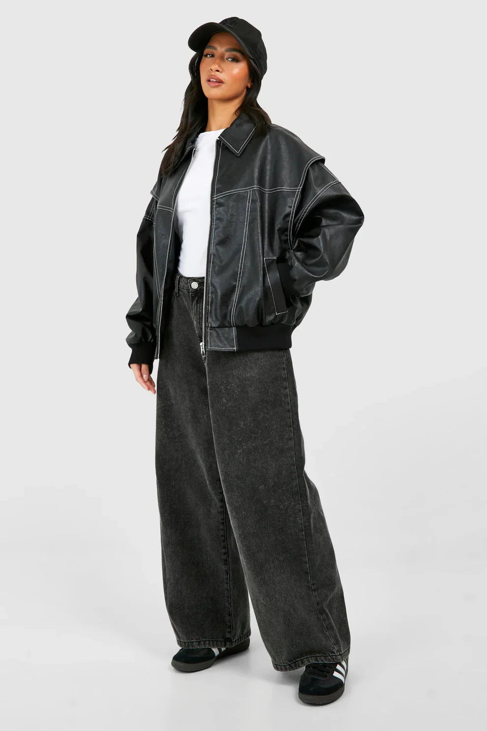FAYE | Veste en cuir oversize