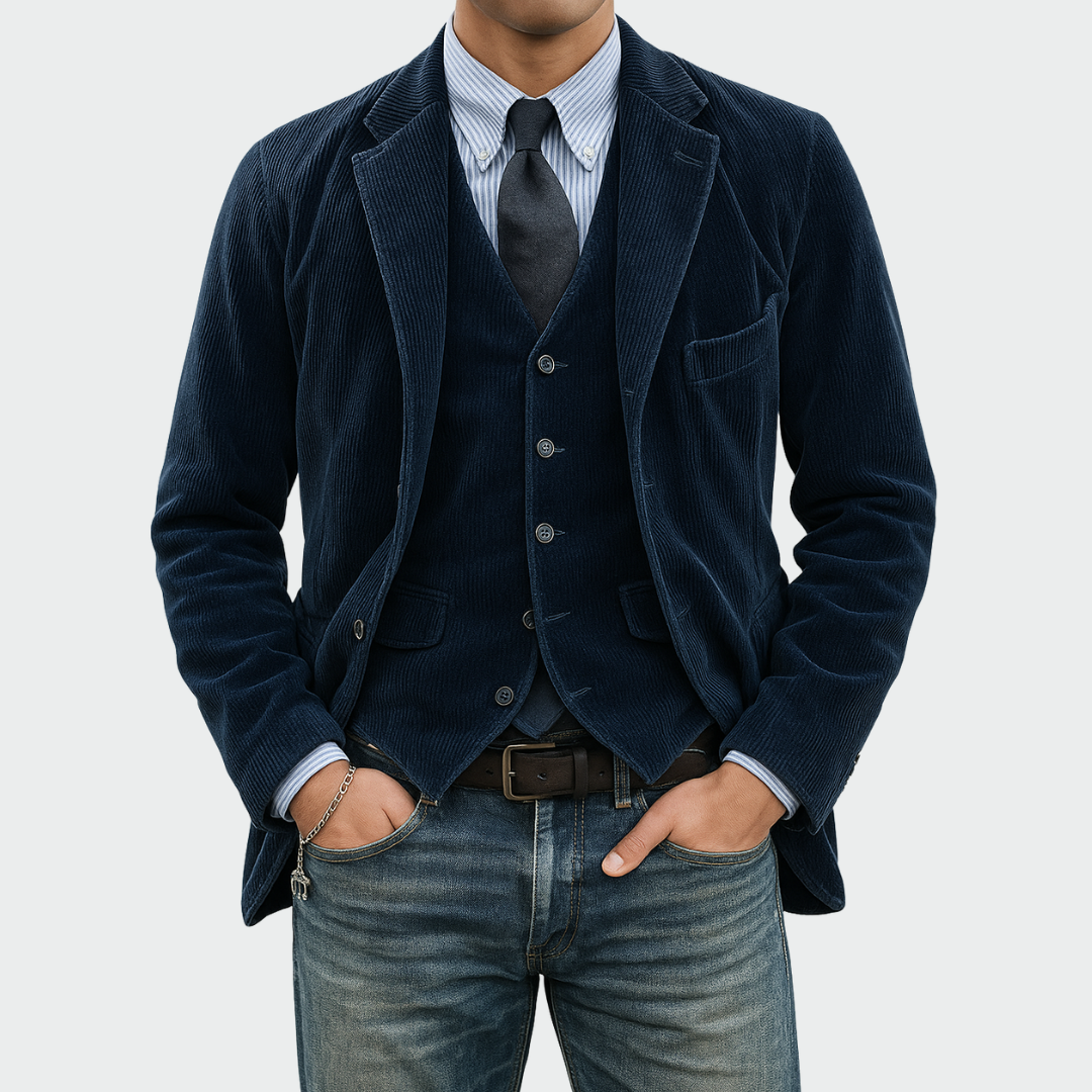 ANTOINE | Ensemble 2 pièces: Blazer et Gilet en Velours