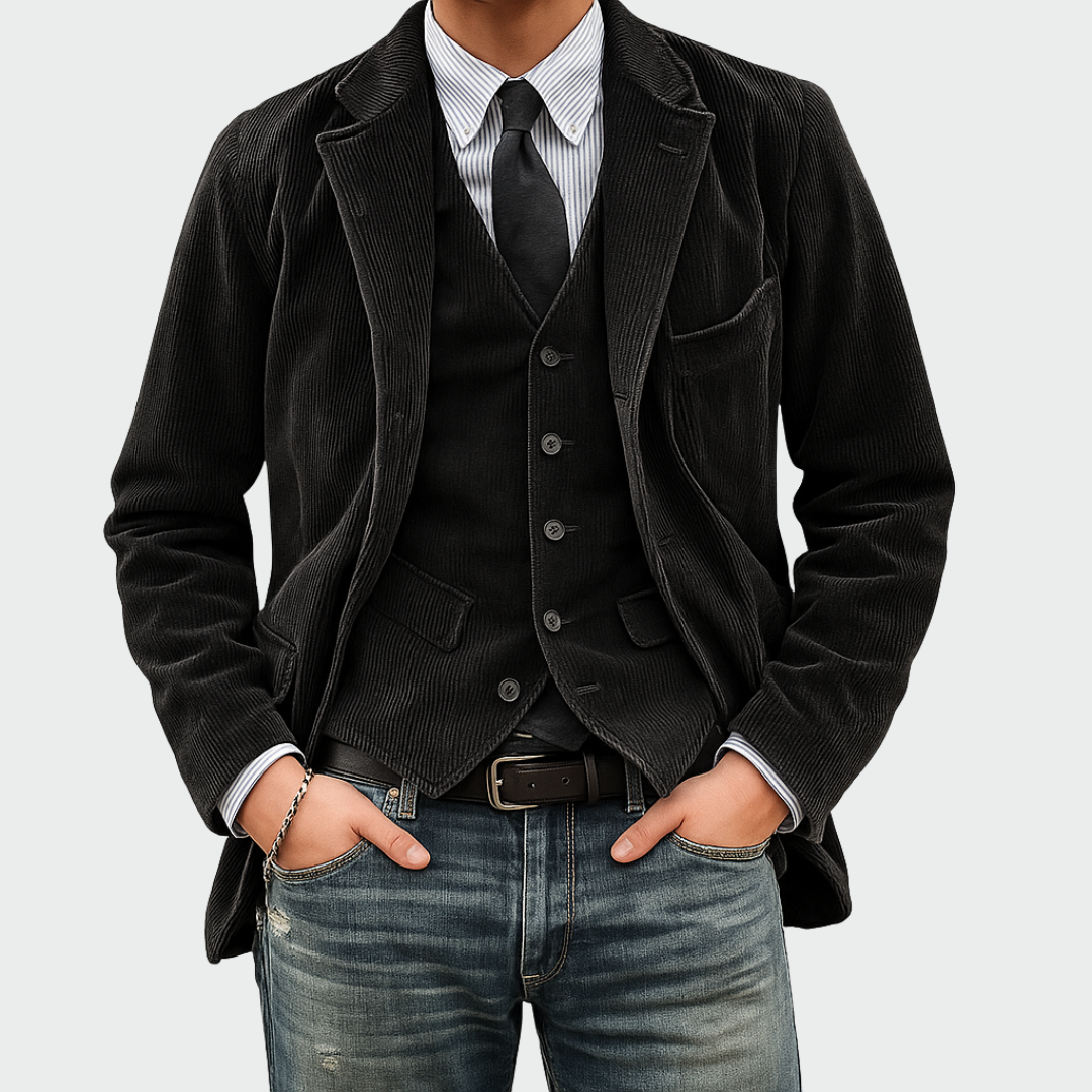 ANTOINE | Ensemble 2 pièces: Blazer et Gilet en Velours