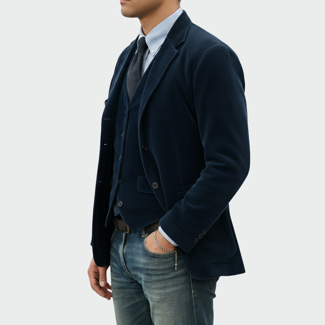 ANTOINE | Ensemble 2 pièces: Blazer et Gilet en Velours