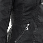 LINDA | Veste en cuir à la mode avec capuche