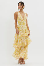 OLIVIA | Robe mi-longue droite Bloom