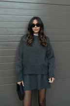 JULIETTE | Ensemble jupe en maille (top + jupe)