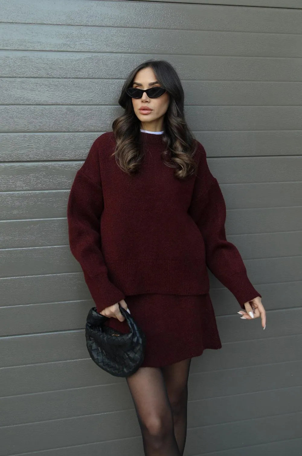 JULIETTE | Ensemble jupe en maille (top + jupe)