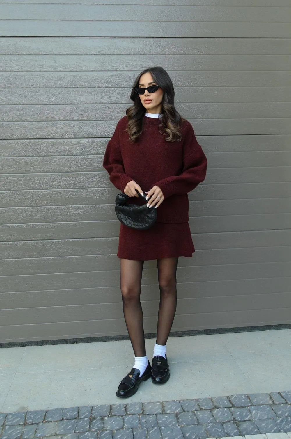 JULIETTE | Ensemble jupe en maille (top + jupe)