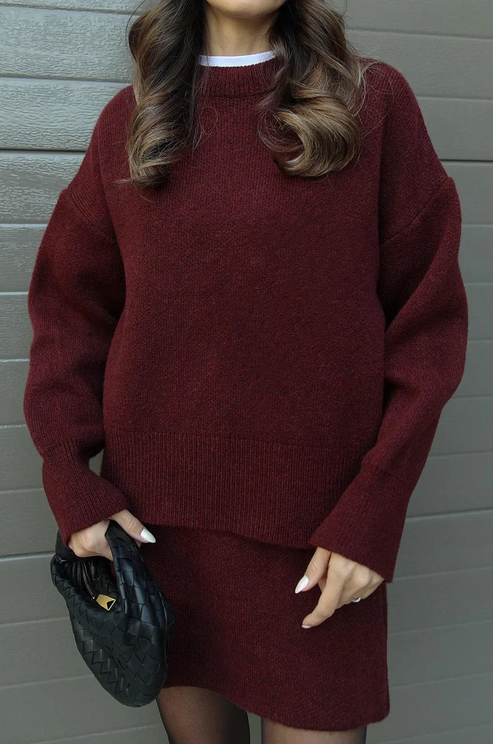 JULIETTE | Ensemble jupe en maille (top + jupe)
