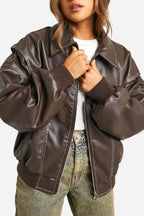 FAYE | Veste en cuir oversize