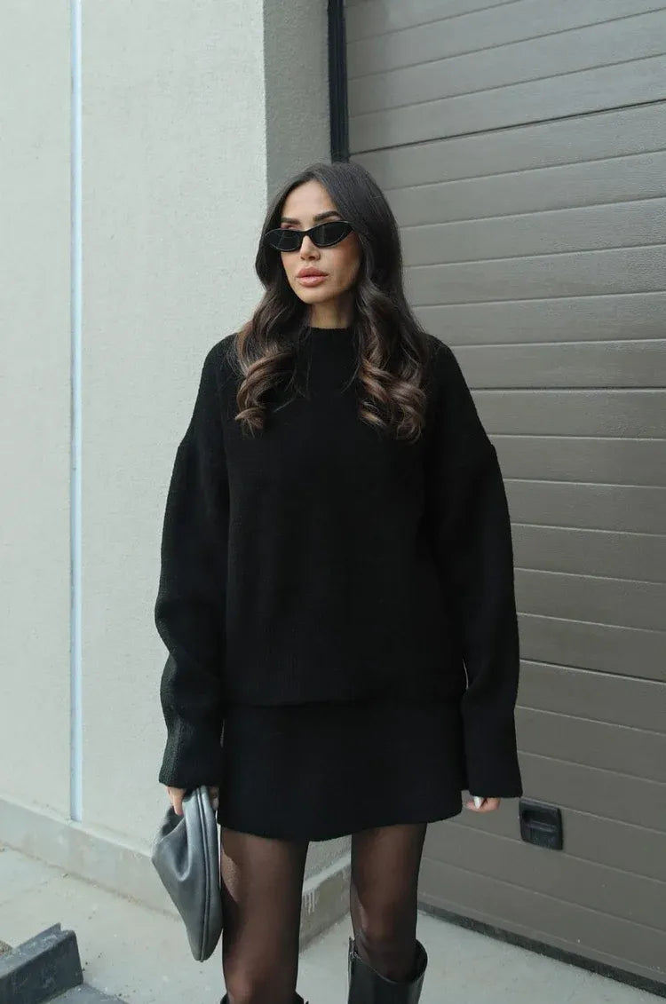 JULIETTE | Ensemble jupe en maille (top + jupe)