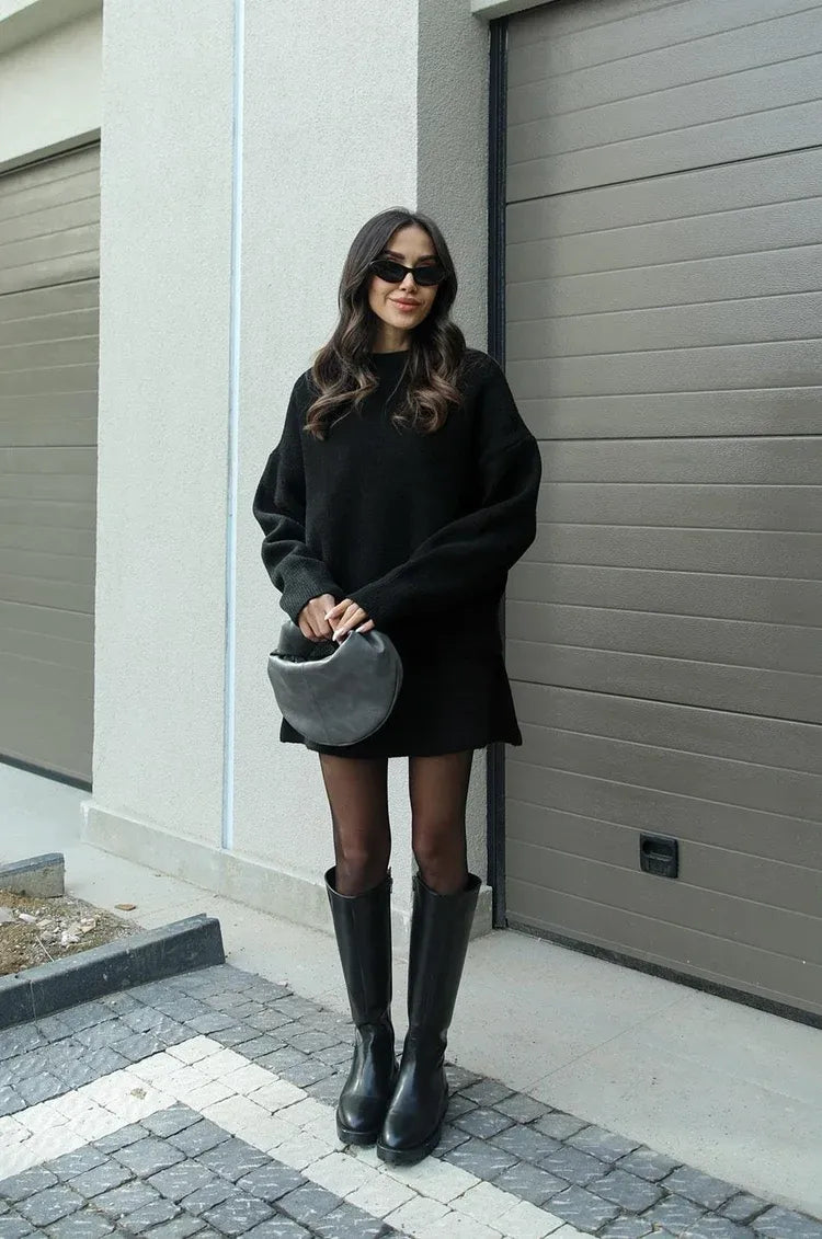 JULIETTE | Ensemble jupe en maille (top + jupe)