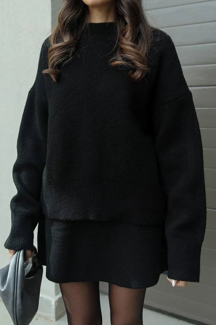 JULIETTE | Ensemble jupe en maille (top + jupe)